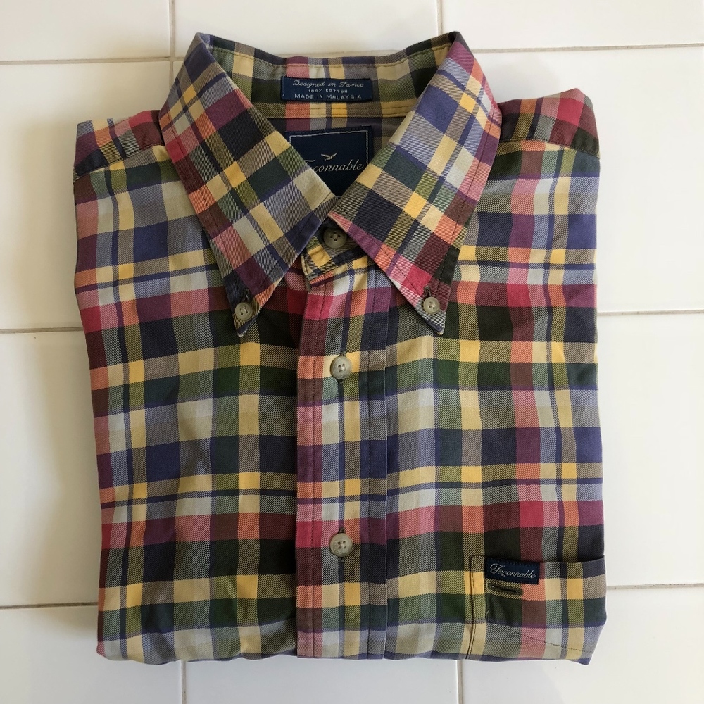 Multicolored Faconnable Button Down